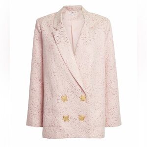 Olivia Rubin- “Betty” Metallic Light Pink Blazer with Gold Star Buttons
